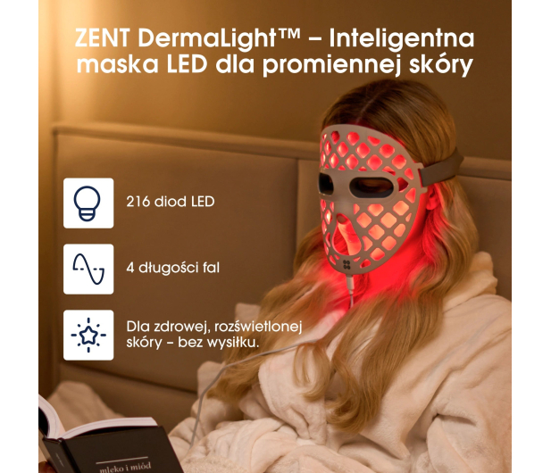 Zent Maska LED DermaLight - 1568670 - zdjęcie 7
